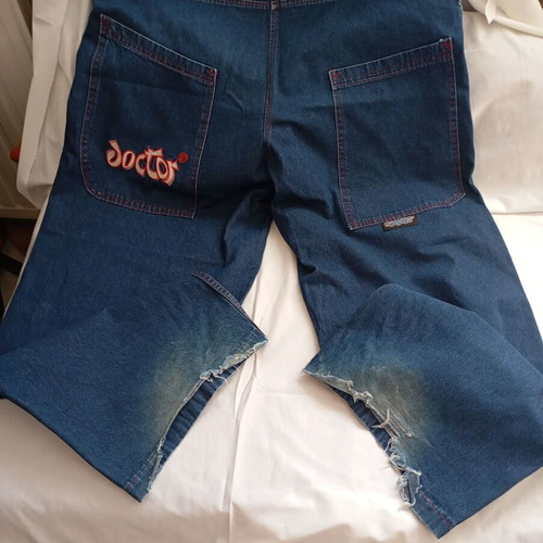 Doctor Vintage Baggy Rave Jeans Pants 3XL Used Dark Blue