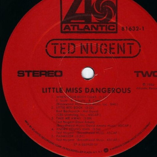 Ted Nugent vinyl records pack Little Miss Dangerous 1986 and If You Can't Lick 'Em 1988 like new