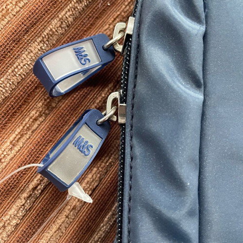 Unisex crossbody bag new, blue, with inner and outer pockets