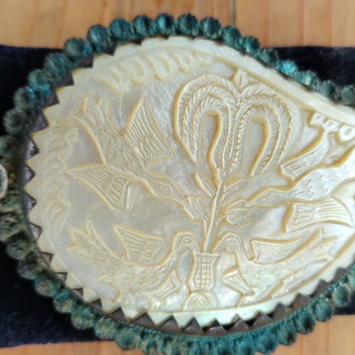 Authentic Bulgarian Pafti used, with sacan and mother-of-pearl