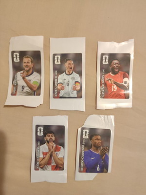 World Cup 2026 Coca Cola stickers used, pack of 5