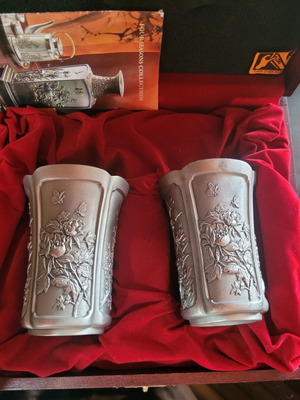 Roual Selangor Pewter Four Season Chinese glasses