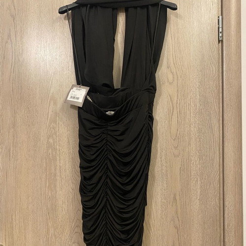 Luna dress Mind Matter new, black, jersey fabric, V neckline