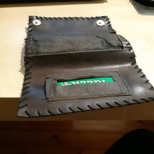 Handmade leather tobacco case like new