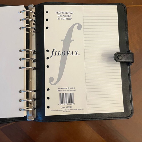 Filofax large size leather new black 23.5x27 cm