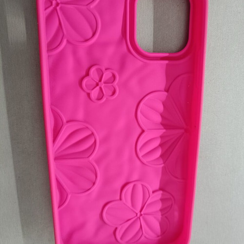 iPhone 11 Pull & Bear Puffy Floral Case new, hot pink