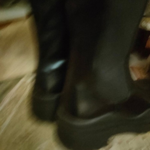 Boots new, black with side zipper and 4.5 cm heel