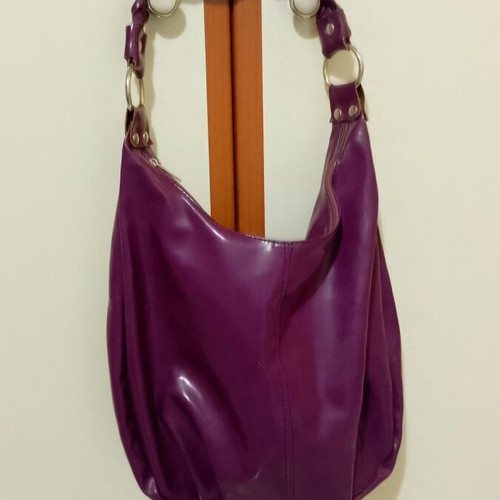 Handbag pvc purple used in good condition