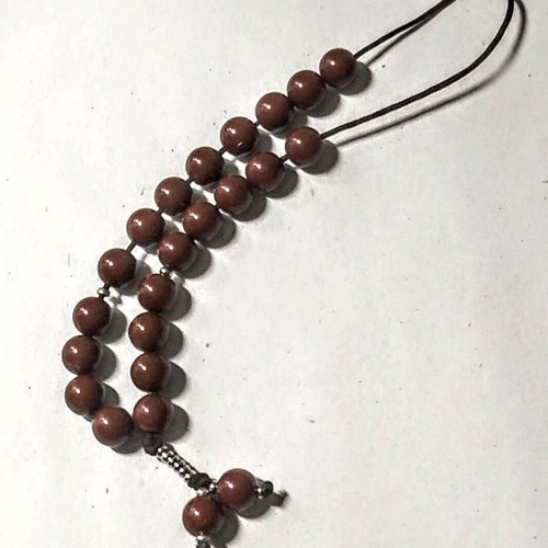 Worry beads with natural red jasper new