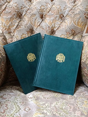 Greek Mythology book set used, collectible edition of 2 volumes