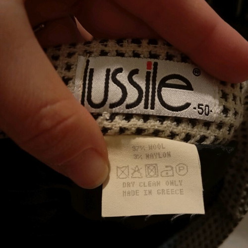Lussile wool skirt knee-length like new, s/m, black and white