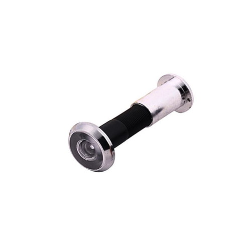Door peephole with cover silver