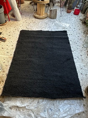 Shaggy χαλί μαύρο 1.30x1.95 σαν καινούργιο