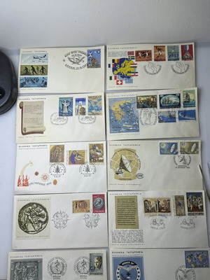 First Day Covers set 25 new Greek postal collectible envelopes 1960-1975