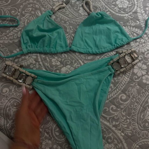 Beach Bunny bikini refurbished, turquoise, size M 38 10