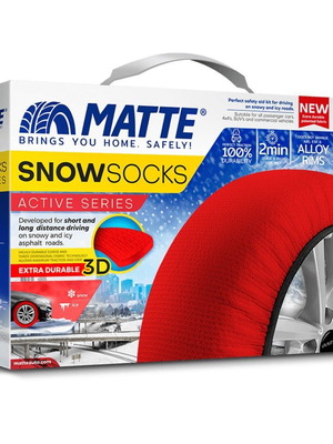 Anti-slip snow socks Matte medium, new, pack of 2