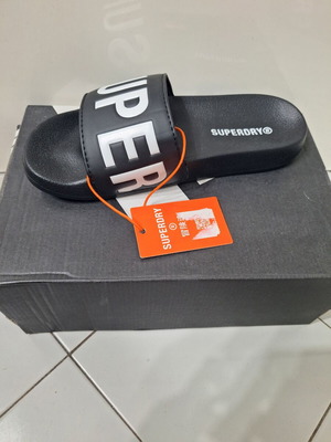 Superdry Core Pool Sliders γυναικείες παντόφλες καινούργιες, μαύρο νούμερο 36-37