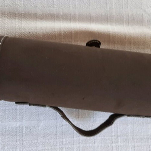 Leather travel case new for shoe polishing brown