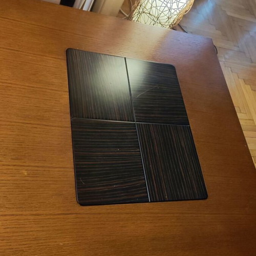 Modern Walnut Coffee Table 90x90 Expandable to 140x90 with 2 Large Drawers Like New