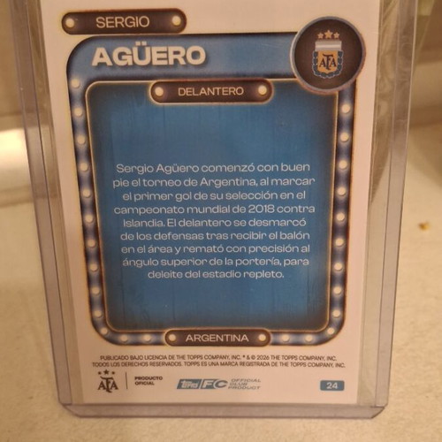 Sergio Aguero Topps card
