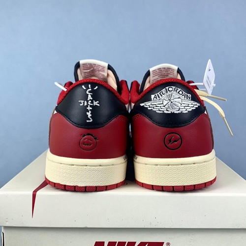 Nike Air Jordan 1 Low Black Red Reverse Swoosh custom sneakers