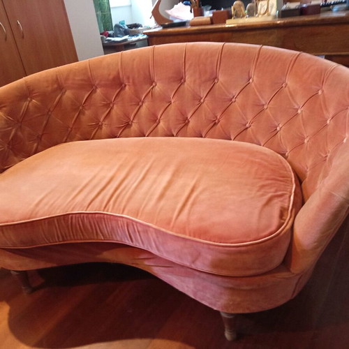 Handmade 1960s sofa used, two-seater, very good condition