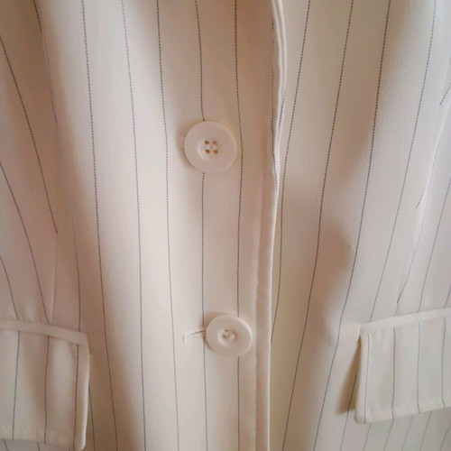 Striped jacket like new, size M, white and blue