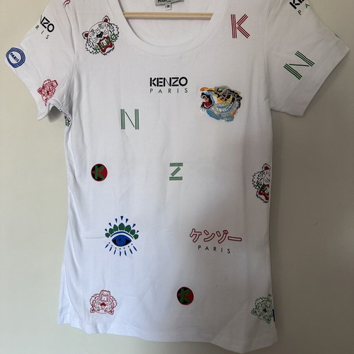 Kenzo T-shirt new, size M, white with multicolor prints