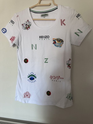 Kenzo T-shirt new, size M, white with multicolor prints