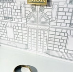Silver ring with moon design used
