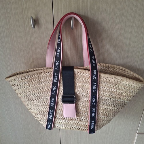Straw bag FRNC like new, beige, handbag