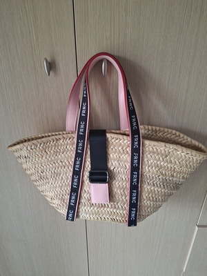 Straw bag FRNC like new, beige, handbag