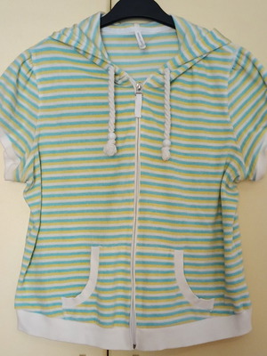 Women's hoodie Marks and Spencer striped, like new, short sleeve