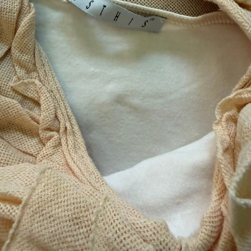 Esthis Beige Sleeveless Top 100% Cotton like new