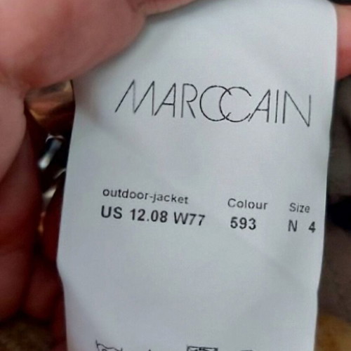 Marc Cain sports designer trench coat, asymmetrical long style