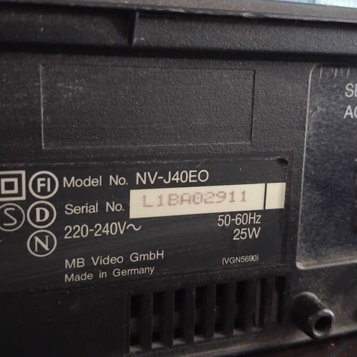 Panasonic NV-J40EO vintage VHS VCR Super 3-Head
