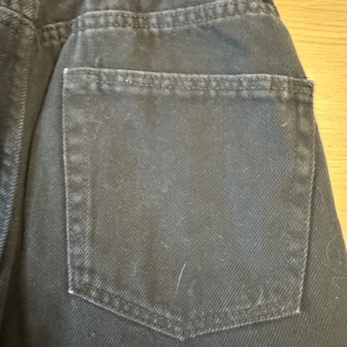 Bershka Black Denim Shorts High Rise Paperbag size S 36 like new