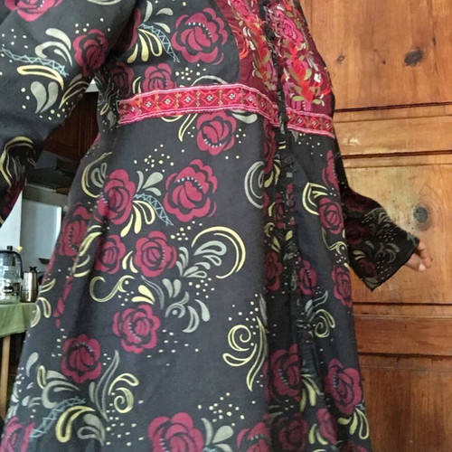 Floral tunic dress, made in India, size L, cotton