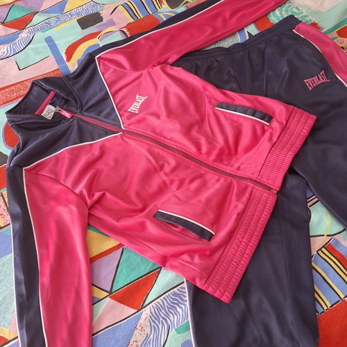 Everlast tracksuit for girls 158 cm, pink and dark blue