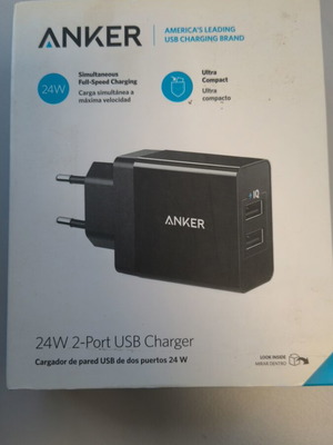 Anker A2021 USB Charger 24W with 2 USB-A Ports new