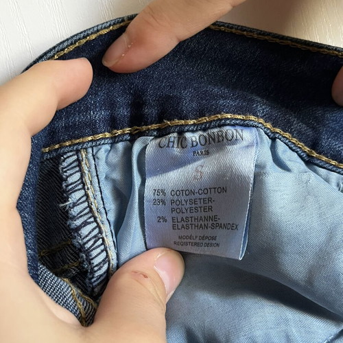 Y2K Flared Jeans used, Chic Bonbon Paris, size S/XS, blue turquoise