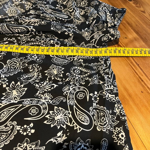 Paisley blouse new, black and white, size XL