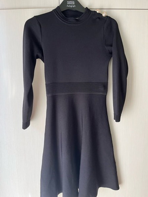 Mini dress long-sleeve black like new, size S
