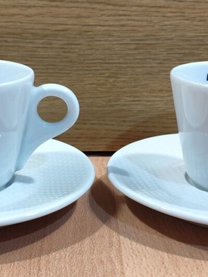 Lavazza Espresso σετ 2 διαφημιστικές κούπες για cappuccino με πιατάκια