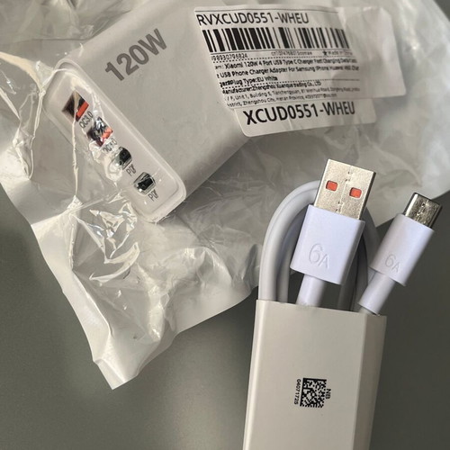 120W GaN Fast Charging Charger Set with 2x USB-C, 2x USB-A and USB to Type-C 6 AMP Cable new