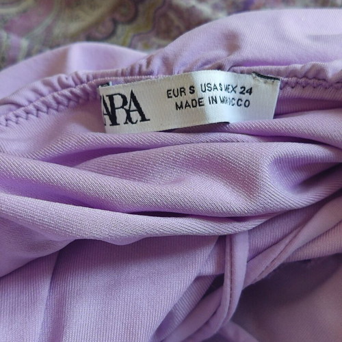 Zara swimsuit one-piece lilac high leg small, like new