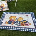 Winter bedding set with pillowcase for crib used