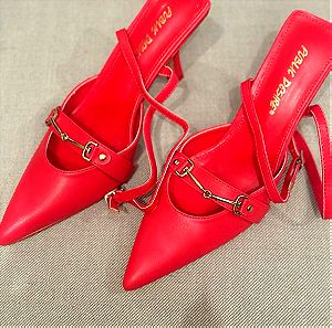 Κόκκινα slingback παπούτσια Public Desire