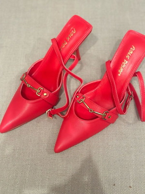 Public Desire red slingback pumps new, size 38