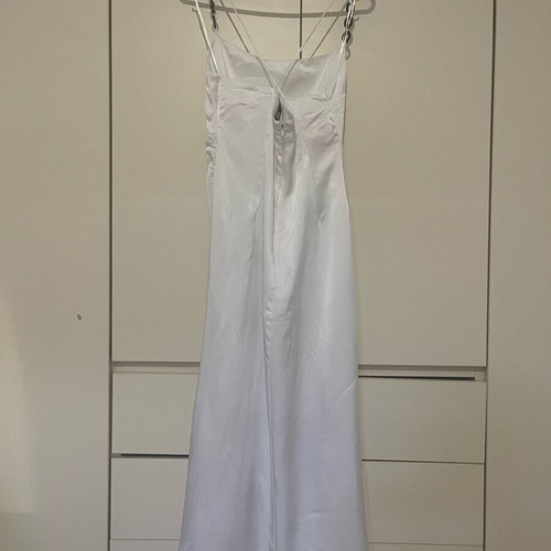 Zara women's satin dress like new, white